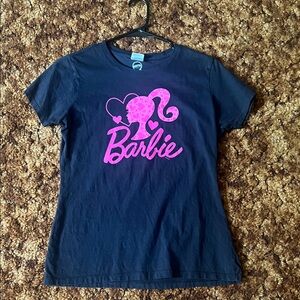 Barbie tee with Pink Logo on Black